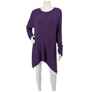 Eileen Fisher Asymmetrical Sweater Tunic Minimalist Artsy Boho Lagenlook Size L